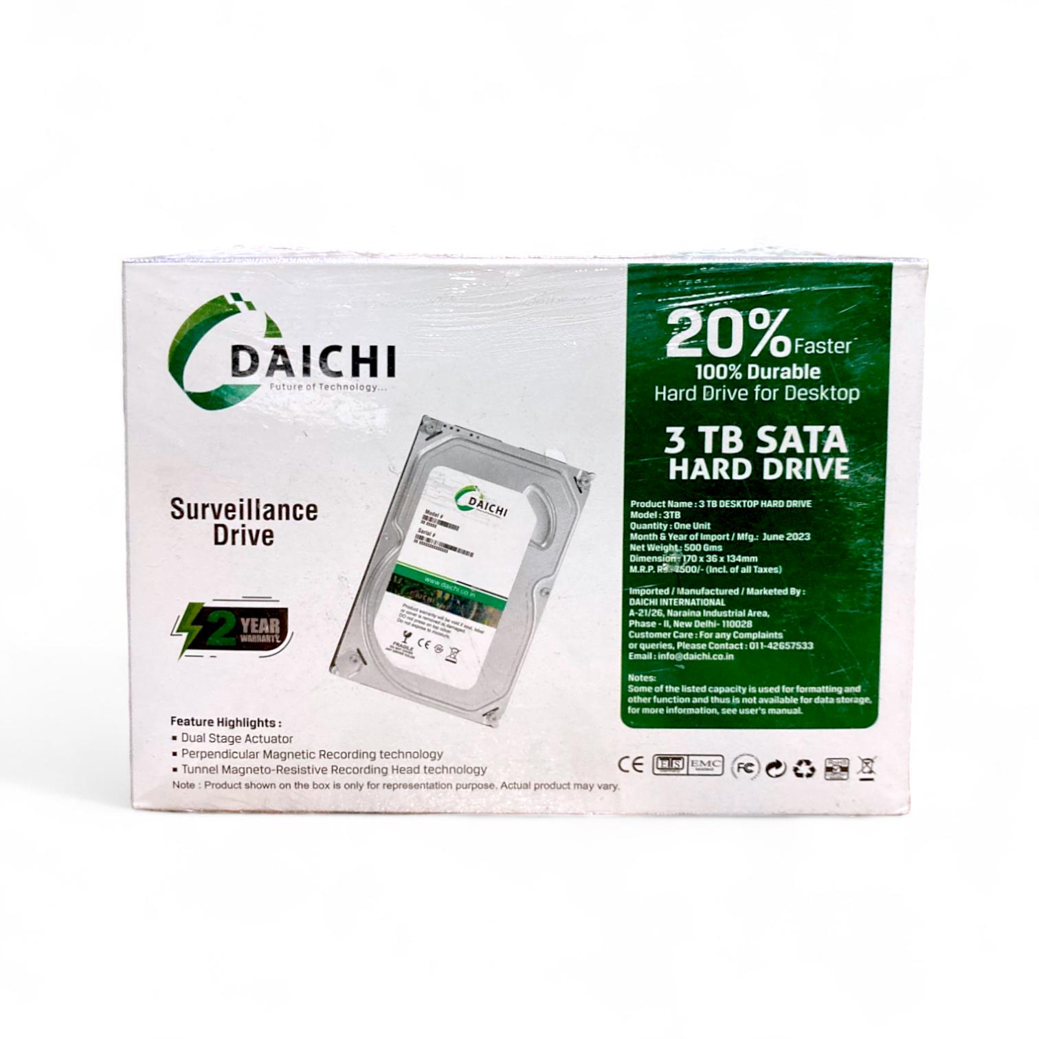 Buy Daichi 3 TB SATA 3.5 Inch Desktop Internal Hard Drive Online in India