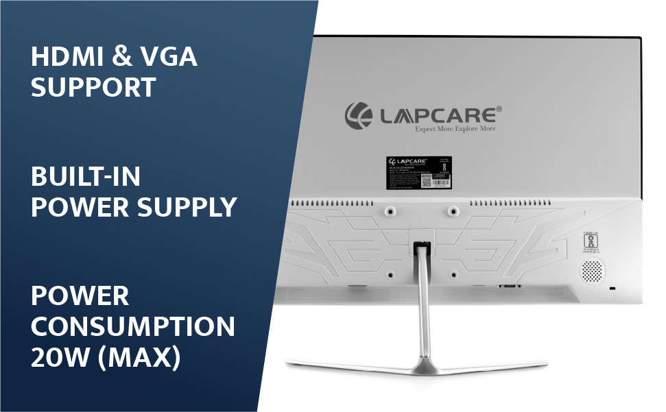 Lapcare LED Monitor LM22WHD (54.61CM) VGA HDMI