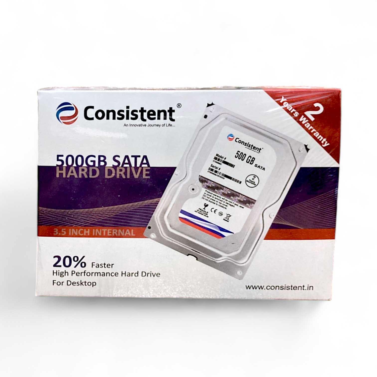 Consistent 500 GB Desktop Hard Disk with 2 Years Replacement Warranty