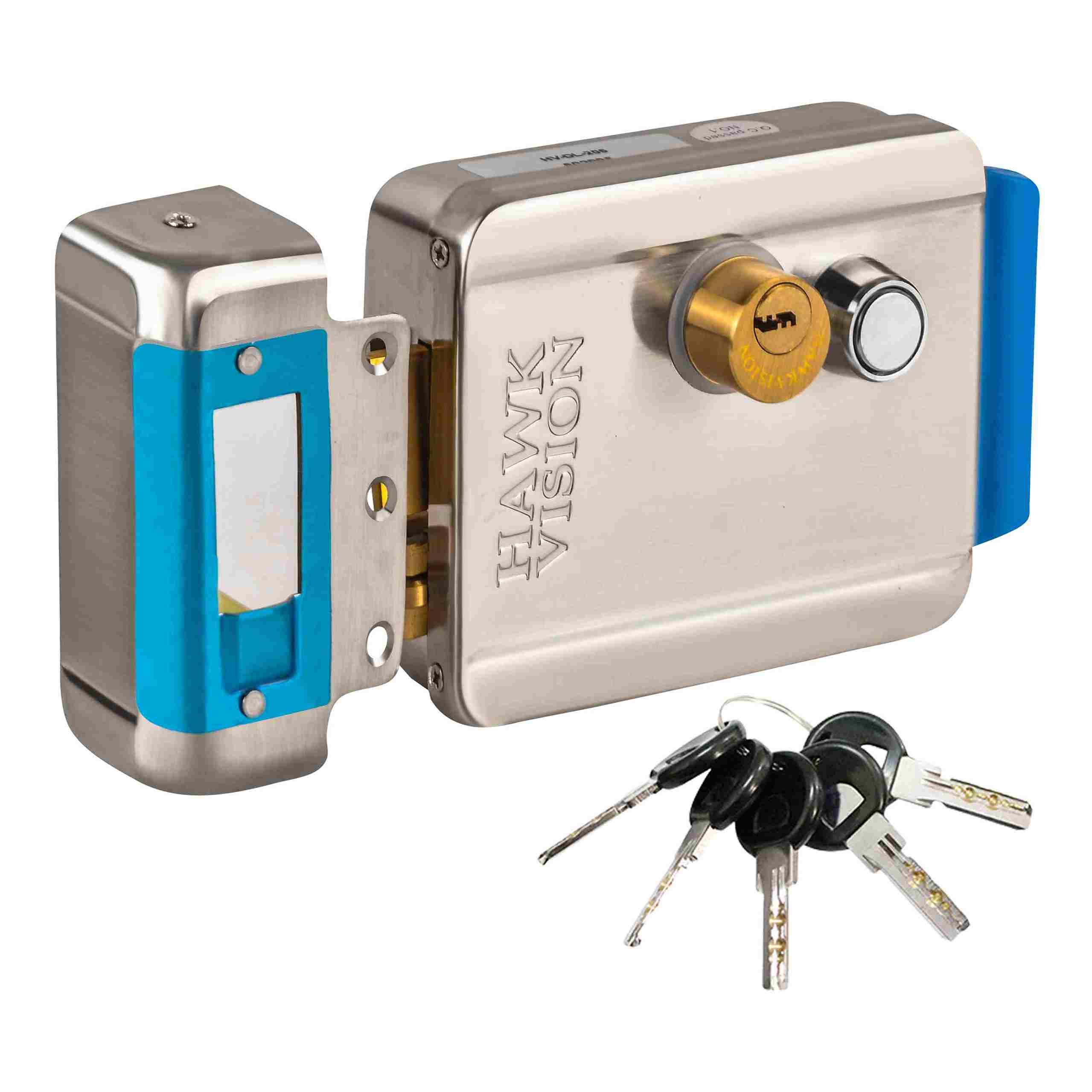 Hawk Vision Stainless Steel Polished Security with Comfort Electronic Lock (Silver) | HV-DL-204