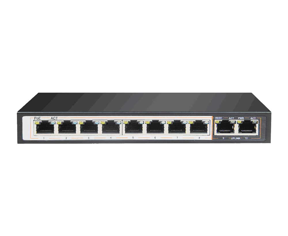D-Link 8GE PoE+ 2GE Uplink 250m PoE Switch DGS-F1010P-E