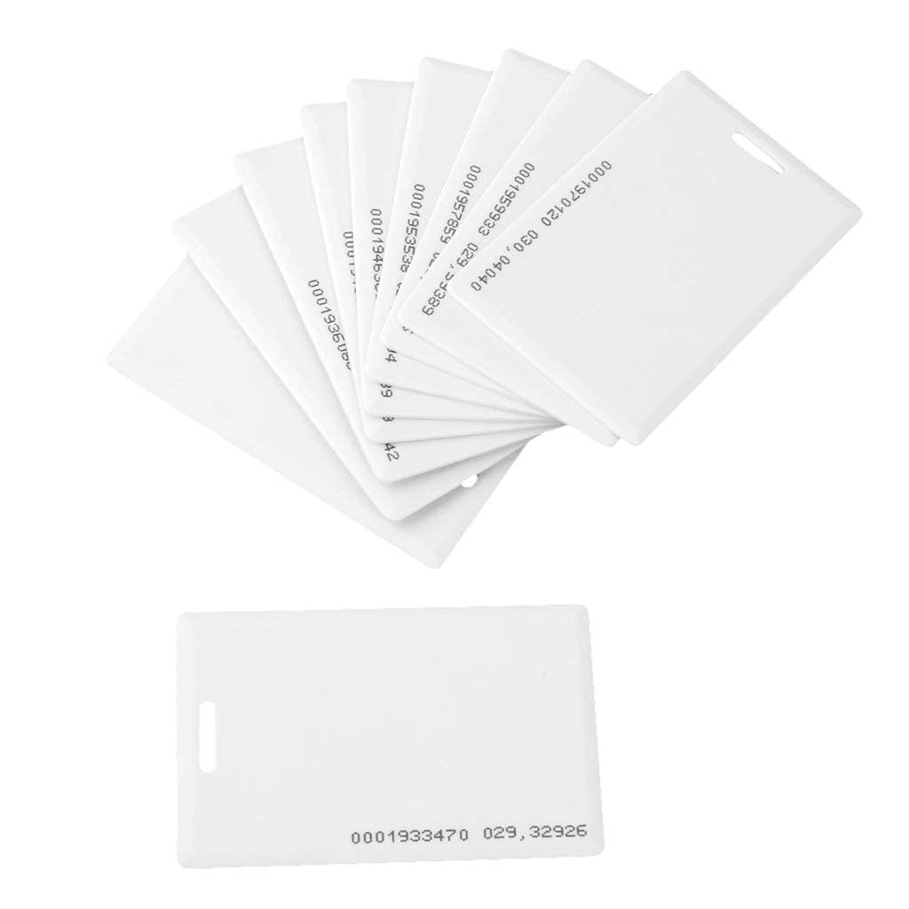 Rfid Card 125Khz White Thick (Pack Of 10)