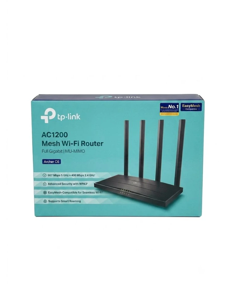 TP-Link Archer C6 AC1200 Dual Band WiFi Router