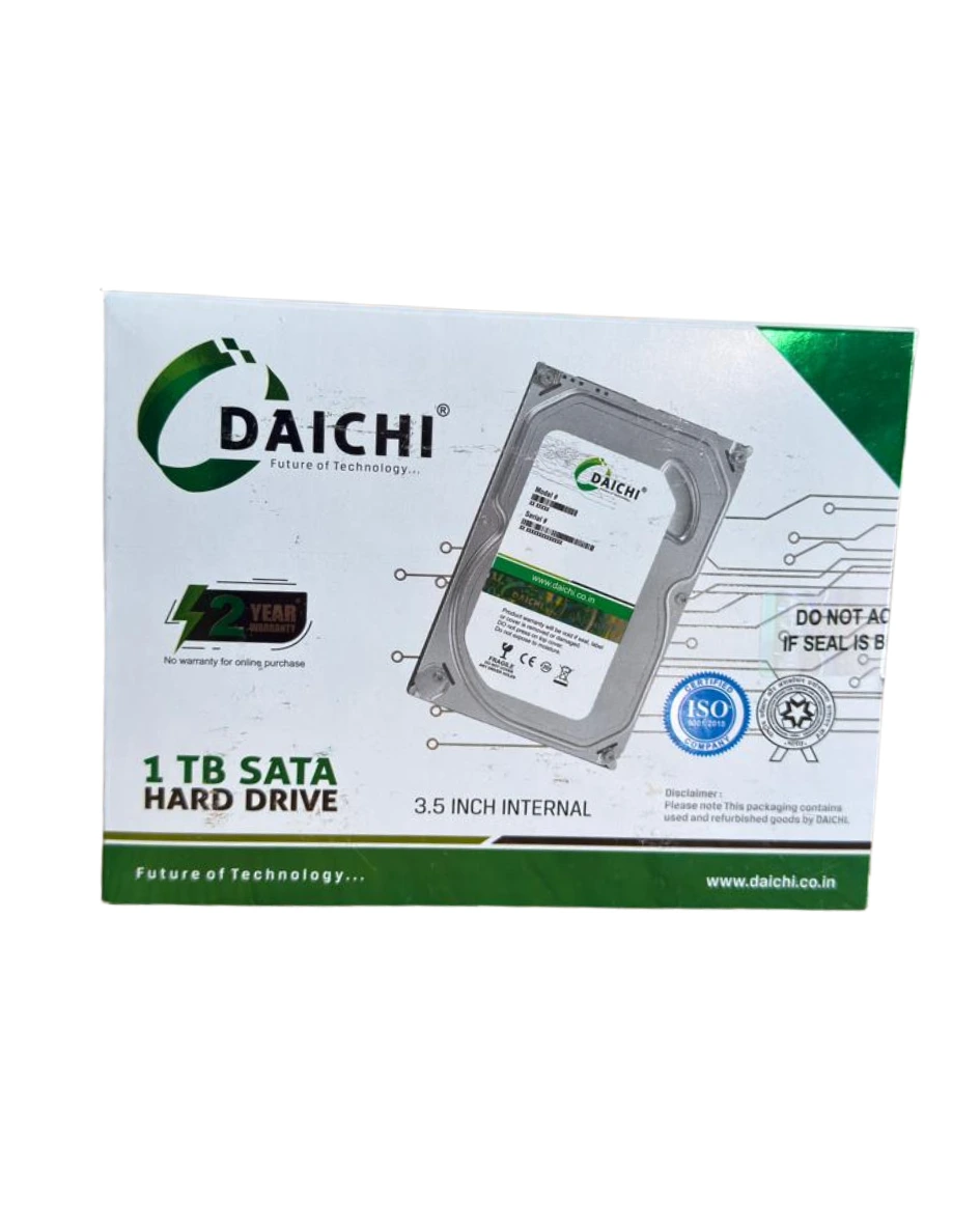 Daichi 1TB SATA Internal Hard Drive 3.5 Inch (Refurbished)